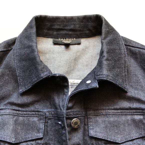 Talbots dark wash jean jacket - Picture 2 of 10